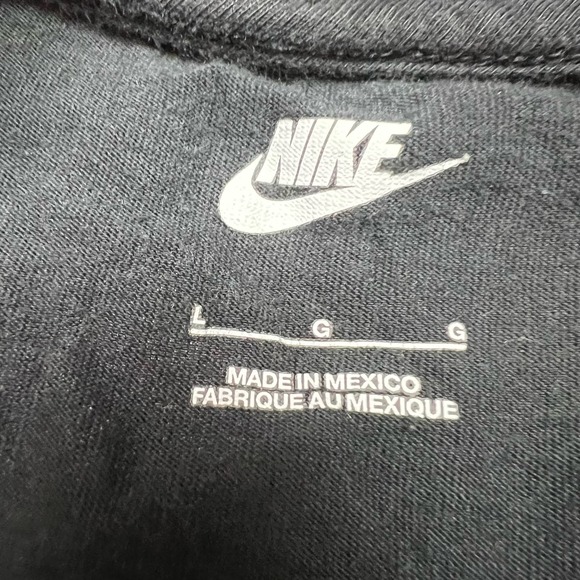 Nike Men's Size Large Doodleglyph T-Shirt Crew Black Short Sleeve 100% Cotton - Picture 3 of 9